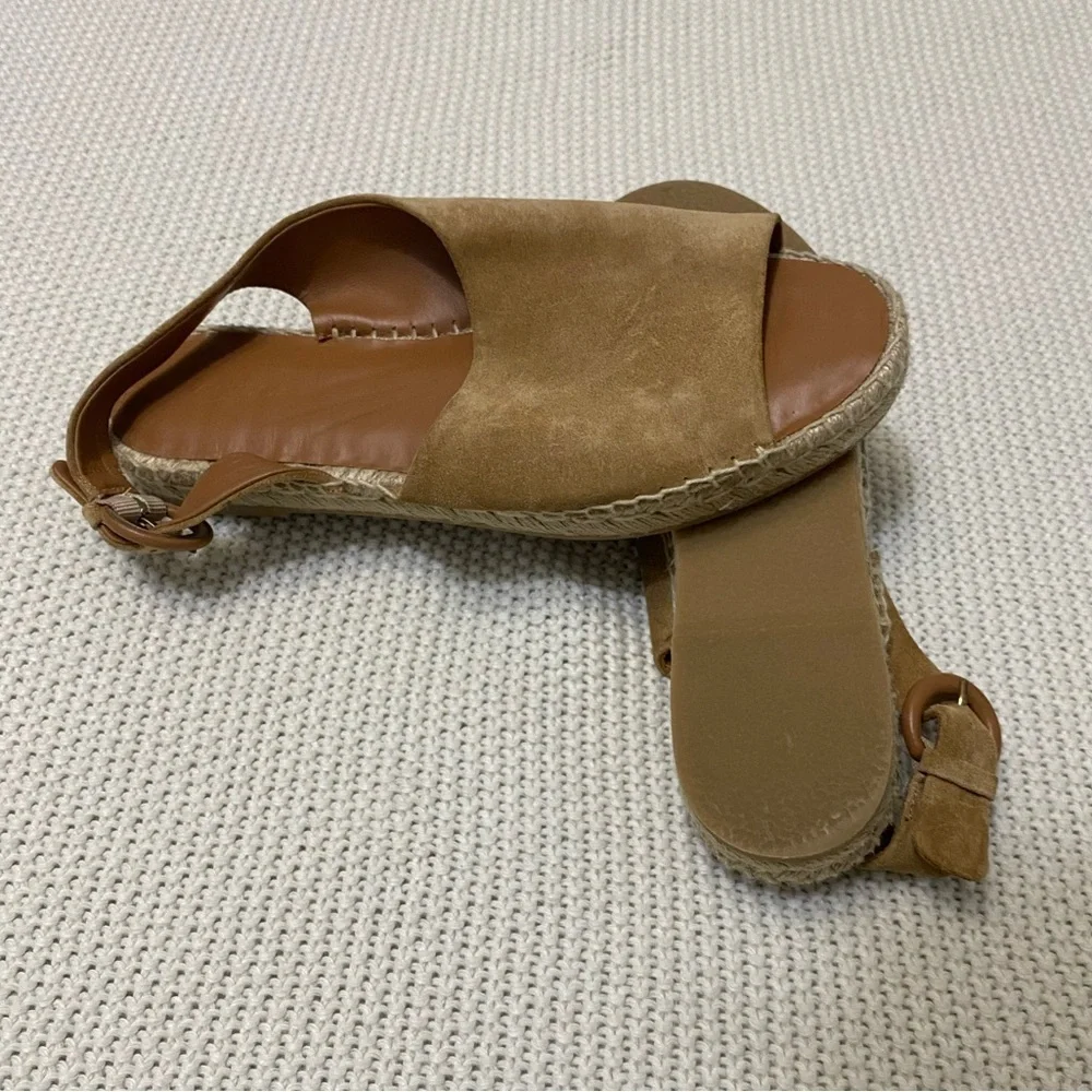 Women's Vince Linton Leather Espadrille Flat Sandals Size 9